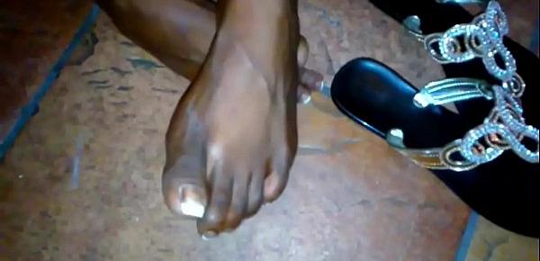  Ebony chic Ashley feet looped